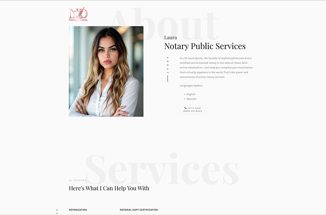 Notary Desk website