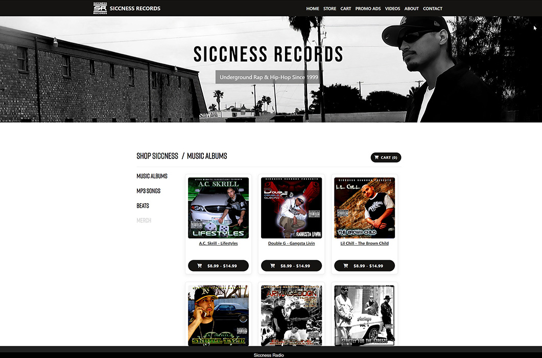 Siccness Records website